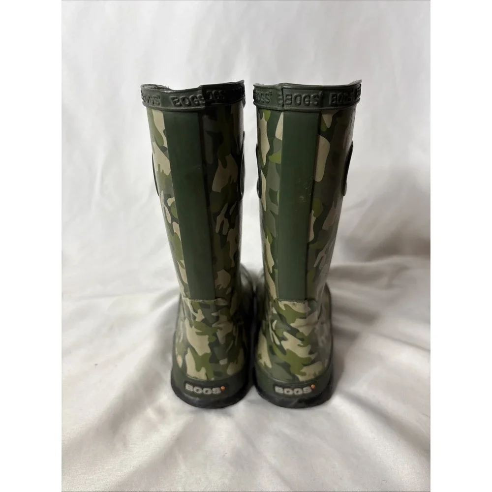 Bogs Kid's Rain‎ Boots in Camo Green Waterproof 78734-353 Size 11 Gorpcore